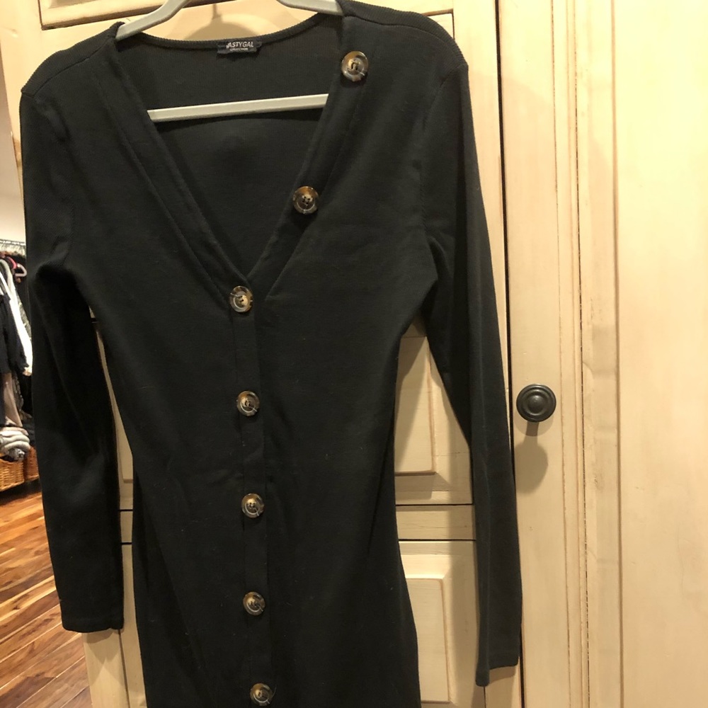 Black Nasty Gal cotton dress, Medium , no tag.